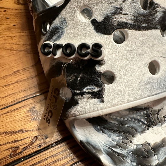 White / black marbled CROCS - Picture 3 of 4